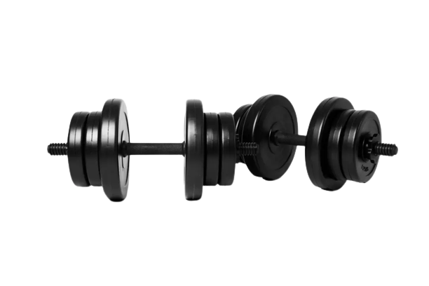 Розбірні гантелі 2 по 10 кілограмів (Набірні, покриття пластиком, бітумні, гантелі для будинку) WCG, фото 1