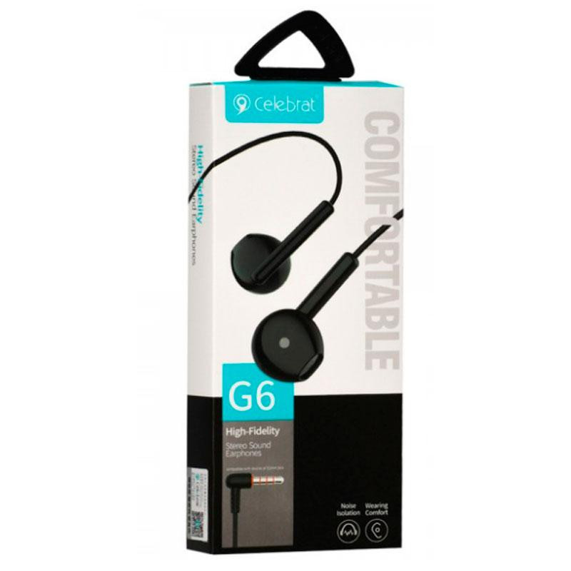 Навушники з мікрофоном Celebrat G6 Black