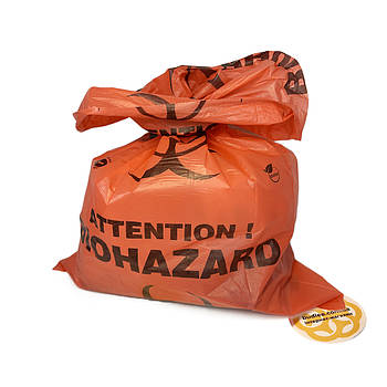 Пакети для збору та утилізації медичних відходів 60 л, 10 шт в уп., 100 мкм, червоний Sanpreis