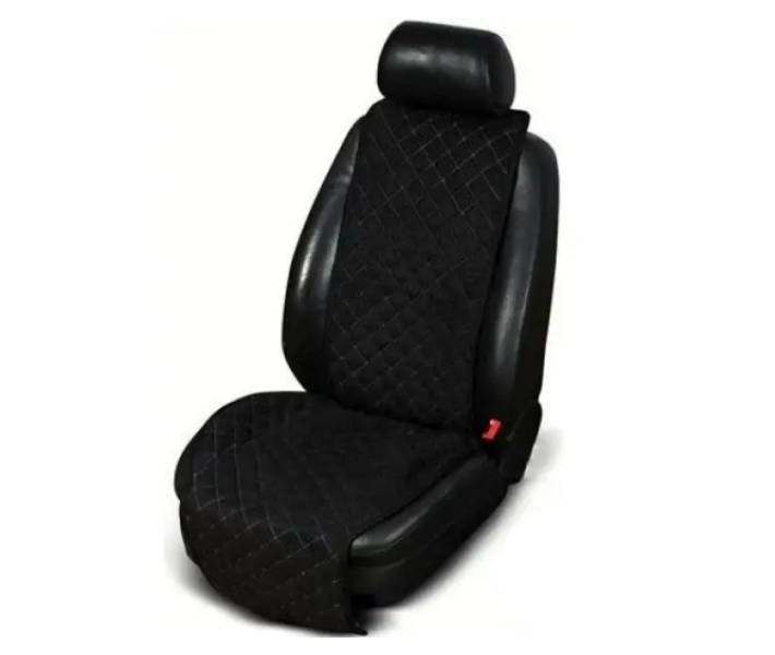 Накидки Atlon для будь-якої марки авто на переднє сидіння (1 + 1) Premium зі штучної замші Чорний