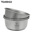 Тарілка з титану туристична глибока миска титану 500 мл Tomshoo titanium 131 х 57 мм, фото 3