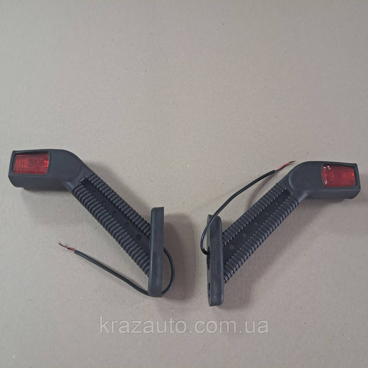 Ліхтар габаритний LED правий + лівий, ріжок прямий, 12-24 V (2 кольори 18 см) Туреччина 000003448