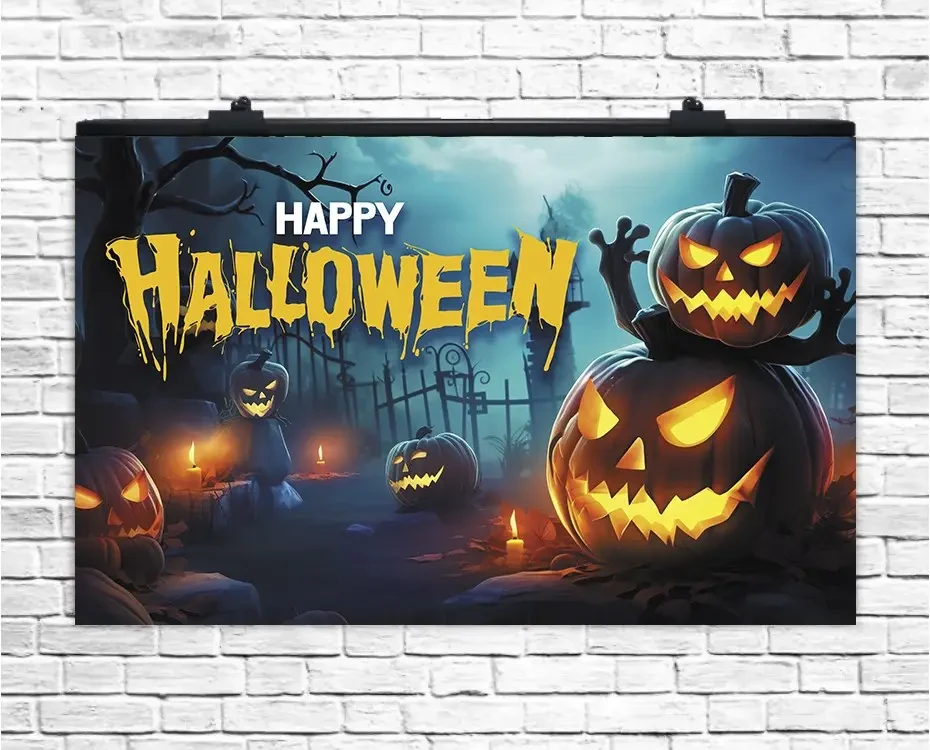Плакат для Halloween гарбуз -2, плакат на Хелловін, 75×120см