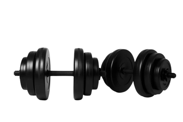 Розбірні гантелі 2 по 18 кілограмів (Набірні, покриття пластиком, бітумні, гантелі для будинку) WCG, фото 1