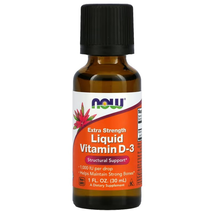 Рідкий вітамін D3 1000 МО Now Foods 30 мл