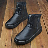 Чоловічі теплі зимові стильні черевики  з натуральної шкіри Philipp Plein model-UGP, фото 6