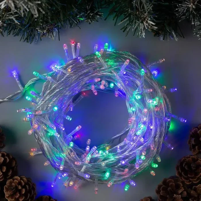 Світлодіодна гірлянда 100 Led нитка на ялинку Мультиколор