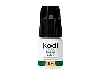Клей смола Kodi Black U+ для нарощування вій швидкість фіксації 3-5 сек, 3г