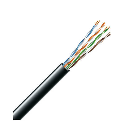 Дріт ЗЗКМ Кабель Category 5e U/UTP PE 4х2х24 AWG зовнішній без екрана 7091003 74269, фото 1