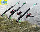 Набір Спінінг телескоп 2.4 м у зборі 3 штуки +котушка + Подарунок!, фото 6