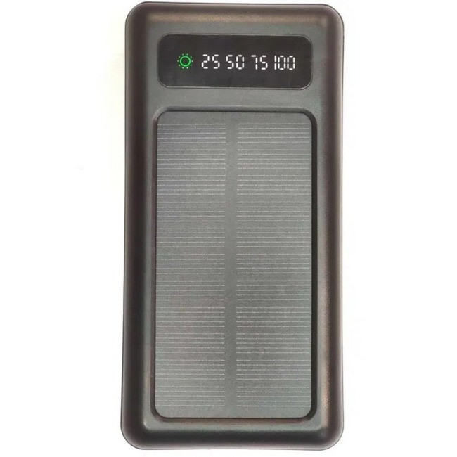 Повербанк 20000mAh УМБ Power Bank UKC Solar Z 8412 з кабелями та сонячною панеллю Black, фото 1