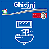 Сифон малогабаритний для умивальника/біде пластиковий з гнучкою трубою LUNA з випуском Ø 32х1 1/4" Ghidini 359, фото 5