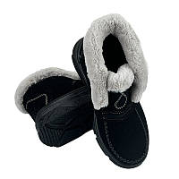 Лоферы женские короткие ботинки Даго черные 2010-5 39