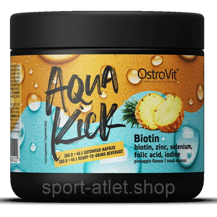 Вітаміни та мінерали OstroVit Aqua Kick Biotin, 10 грам ананас