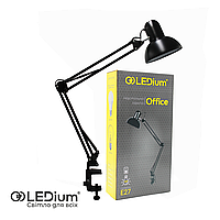 Настільна лампа на струбціні Office Ledium Чорна