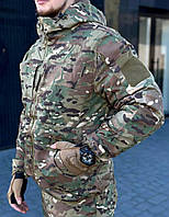 Мужской осенний тактический костюм мультикам дышащий утепленный, Водозащитный зимний костюм тепла форма M