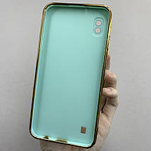 Чохол для Samsung Galaxy A10 глянцевий із золотою окантовкою чохол на телефон самсунг а10 бірюзовий h7y, фото 3