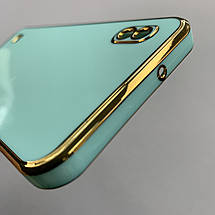 Чохол для Samsung Galaxy A10 глянцевий із золотою окантовкою чохол на телефон самсунг а10 бірюзовий h7y, фото 6