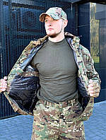 Тактический костюм мультикам COOL DRAGON зимний, Мужская теплая форма зимняя для военных multicam Rip-Stop