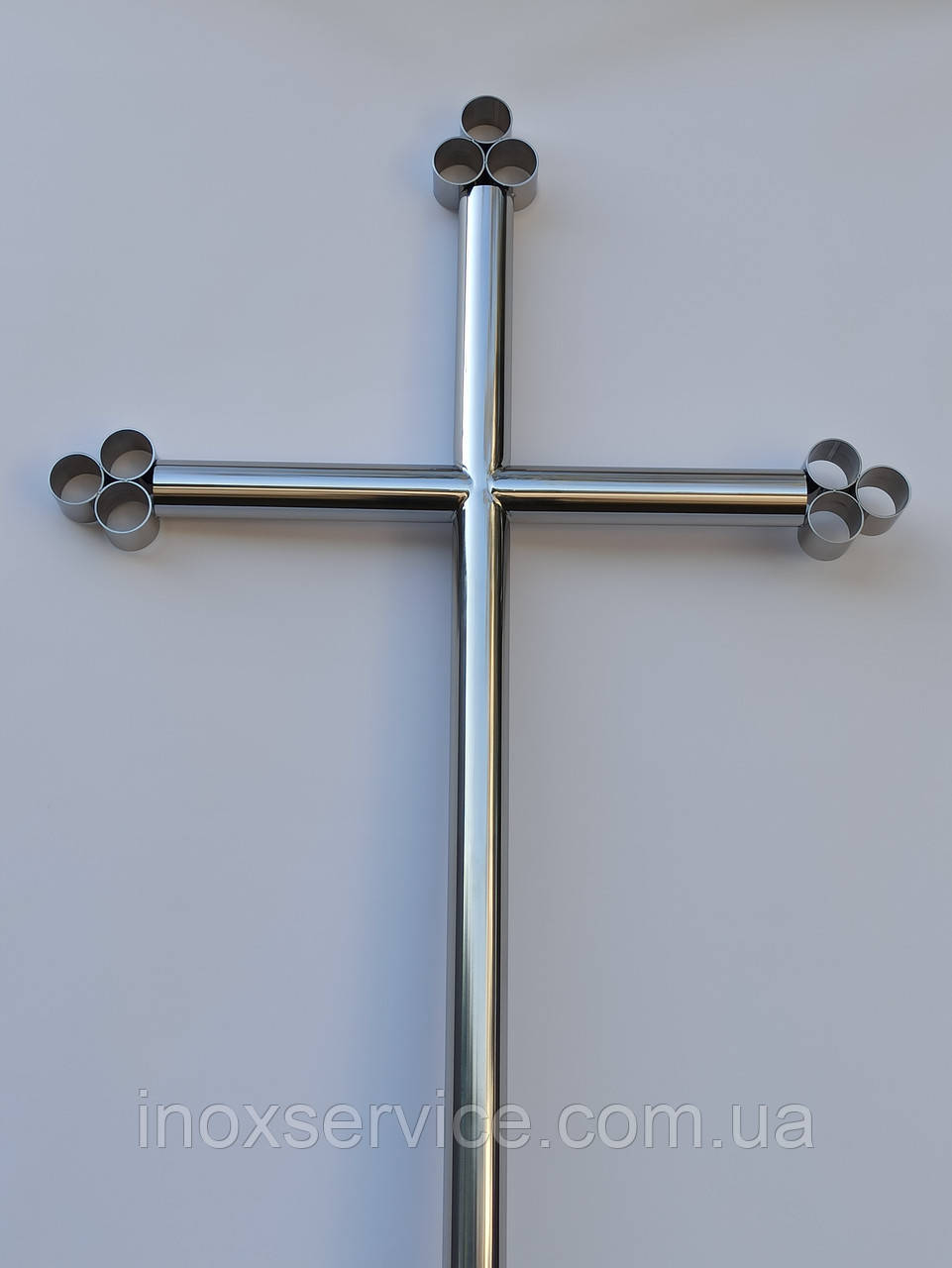 Хрест з нержавіючої сталі надгробний на могилу з нержавійки, нержавіючий