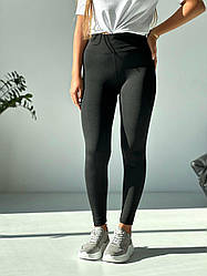 Жіночі лосини amanda з високою посадкою чорні легінси жіночі
