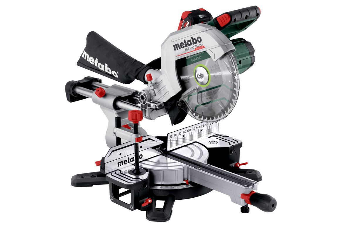 Акумуляторна торцювальна пила Metabo KGS 18 LTX BL 254. 18V 2X8AH LIHD. Безкоштовна доставка по Україні!