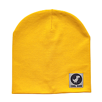 Желтая Медовая Трикотажная шапка мальчику весна осень на 2 3 4 года 5 лет, Модные детские шапки
