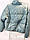 Молодіжна коротка куртка в мятному кольорі вільного крою/ Розміри   M   L, фото 7