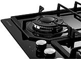Плита газова 4 конфорки Concept PDV 7460 bc (загартоване скло, WOK пальник, електрозапалювання), фото 4