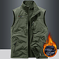 Флисовый теплый жилет XXL 70-80 кг Мужская термокуртка Зеленая