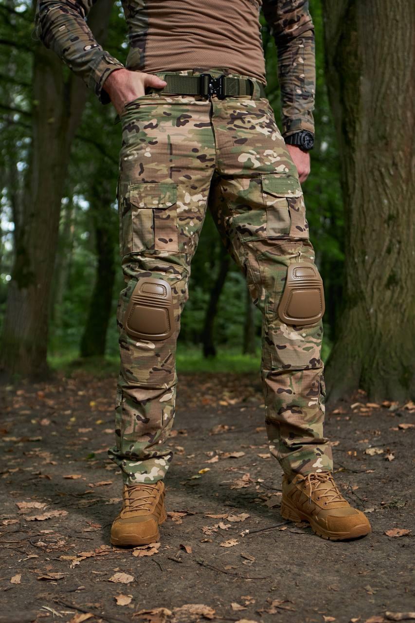 Тактические штаны с наколенниками Han Wild G2 Рип-стоп Мультикам XS, S, M, L, XL, 2XL, 3XL, 4XL XL - фото 1 - id-p1929373400