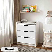 Комод+пеленатор в дитячу кімнату Teenager корпус білий/білий Viorina-Deko