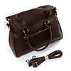 Жіноча шкіряна сумка з двома ручками коричнева P114 8792-9 brown, фото 3