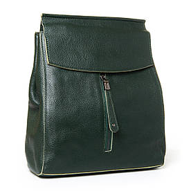 Рюкзак жіночий шкіряний зелений P3206-9 green