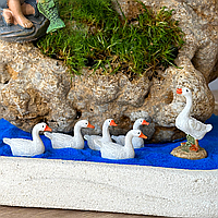 Декоративные садовые фигурки Утки для мини-сада кашпо вазона флорариума микроландшафта рокария Набор 6 уток