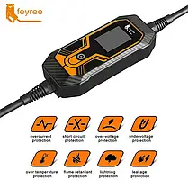 Портативний зарядний пристрій для електромобіля type2, 32 А, 7 кВт, з вилкою CEE, EVSE, фото 6