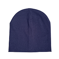 Темно синяя Базовая шапка Трикотажная однотонная шапка на 3 4 года 5 лет, Унисекс головные уборы для детей