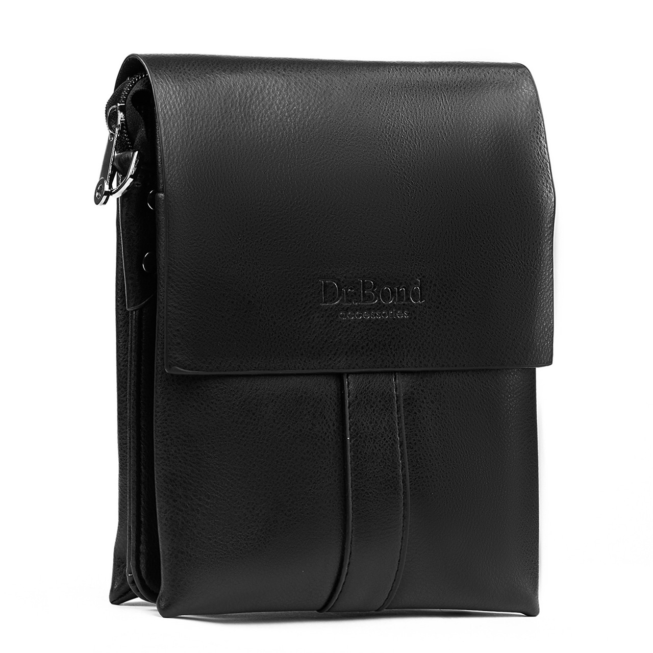 Чоловіча сумка-планшет екошкіра чорна DR. BOND GL 202-2 black