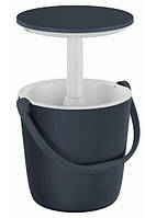 Стіл-скриня Go Bar пластик Кремовий, Ø 38х37-60 см  (Time Eco TM) Сірий