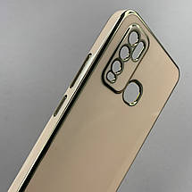 Чохол для Vivo Y30 глянцевий із золотою окантовкою чохол на телефон віво у30 пудровий h7y, фото 4