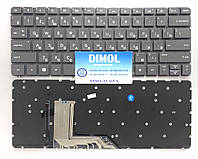 Клавіатура для HP Spectre X360 13-4000, 13T-4200, X360 G1, X360 G2 series, ru, gray quartz, подсветка