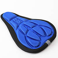 М'який чохол накладка на сідло велосипеда в синьому кольорі