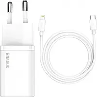 Сетевое зарядное устройство для телефона Baseus TZCCSUP-B02 White (Super Silicone PD Charger 20W + Type-C to