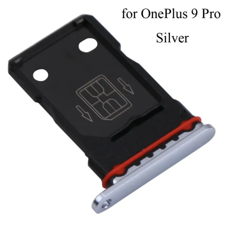 Тримач (лоток) Sim-карти для OnePlus 9 Pro, сріблястий, Morning Mist, на дві Sim-карти