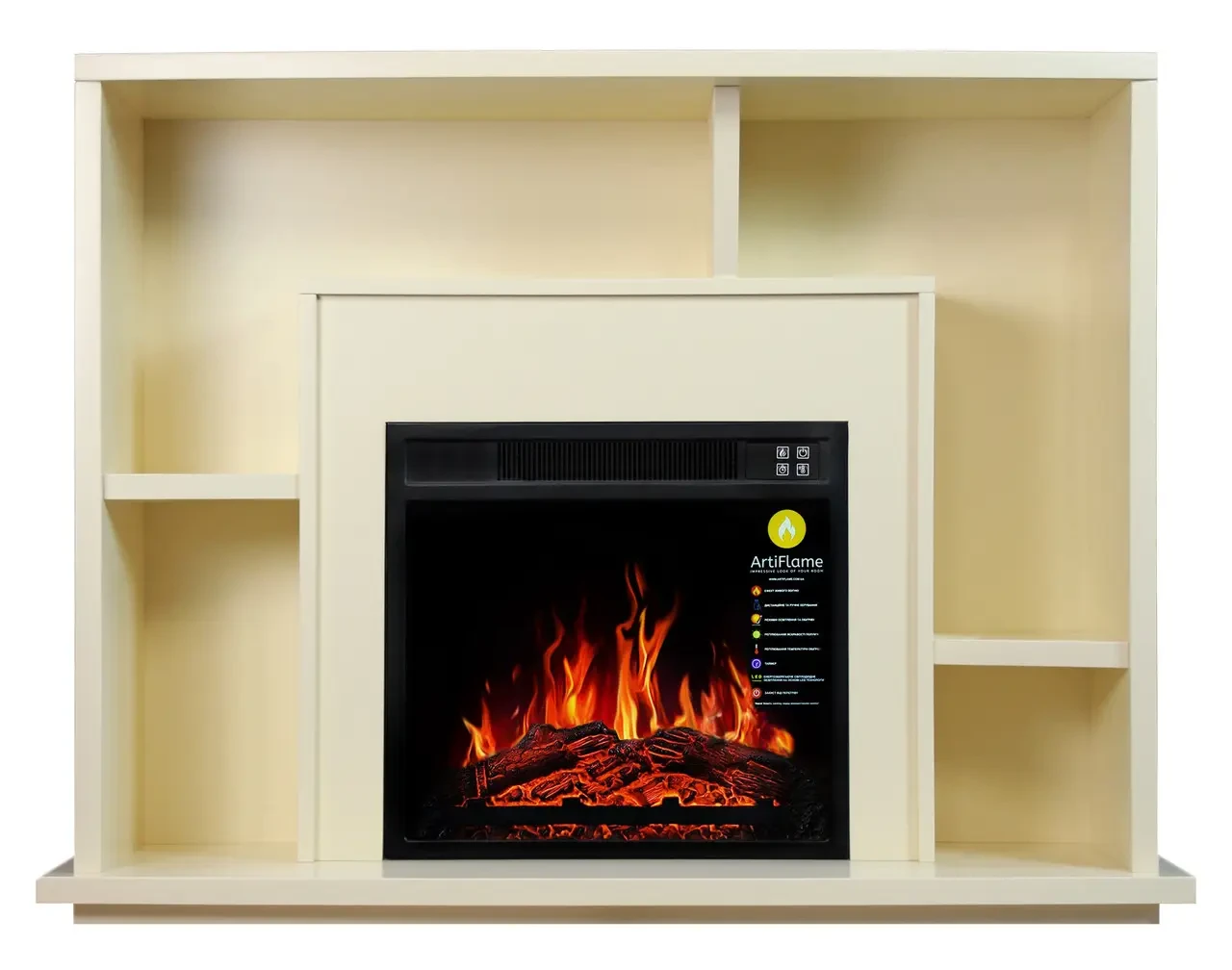 Камінокомплект ArtiFlame BINN AF18 слонова кістка (110 х 84.1 х 33.5 см)