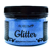 Аурум Гліттер Декоративні блискітки крупнодисперсні Блакитні 60г для творчості декору ЛФМ