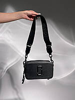 Женская подарочная сумка Marc Jacobs The Snapshot Total Black (черная) KIS02040 стильная сумочка Марк Якобс