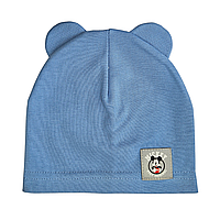 Блакитна Тонкі трикотажні шапки для хлопчика, Осінні Весняні дитячі шапки для хлопчиків