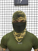 Армейская балаклава флис пиксель, Камуфляжная шапка теплый головной убор