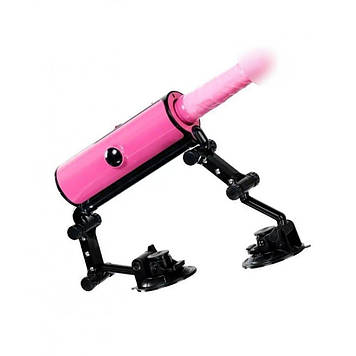 Секс-машина з фрикціями, підігрівом та пультом управління Pink-Punk, ABS, рожевий, 36 см  Bomba💣